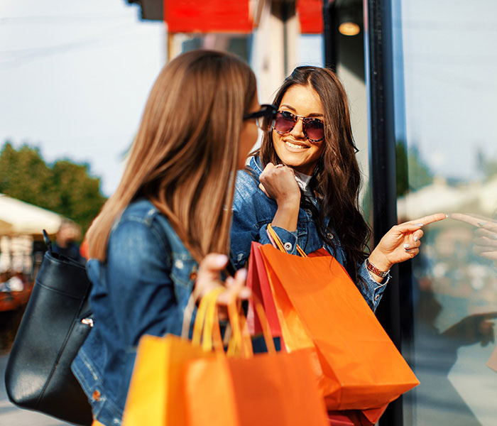 females shopping